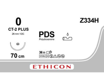 PDS II фіолетовий 70CM M3.5 USP0 одна голка CT-2 PLUS, тип колюча Taper Point, 26мм, 1/2 кола